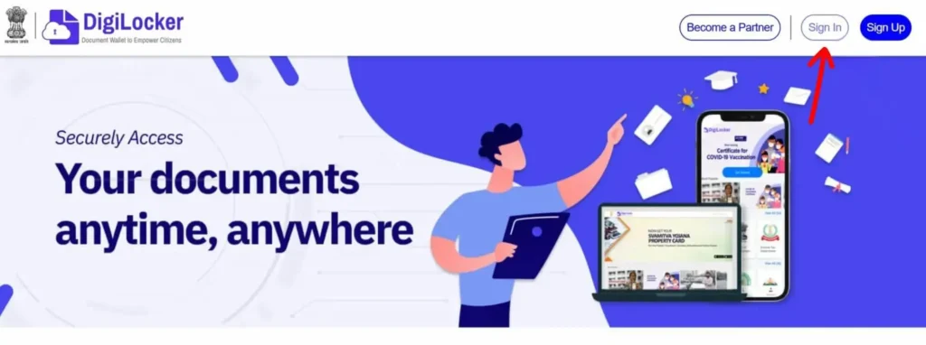 digilocker চাইন ইনৰ স্নেপশ্বট