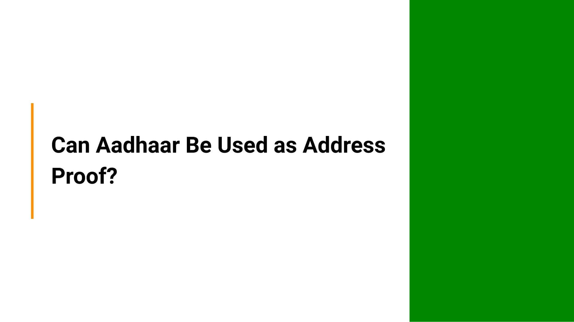 Address proof adhar