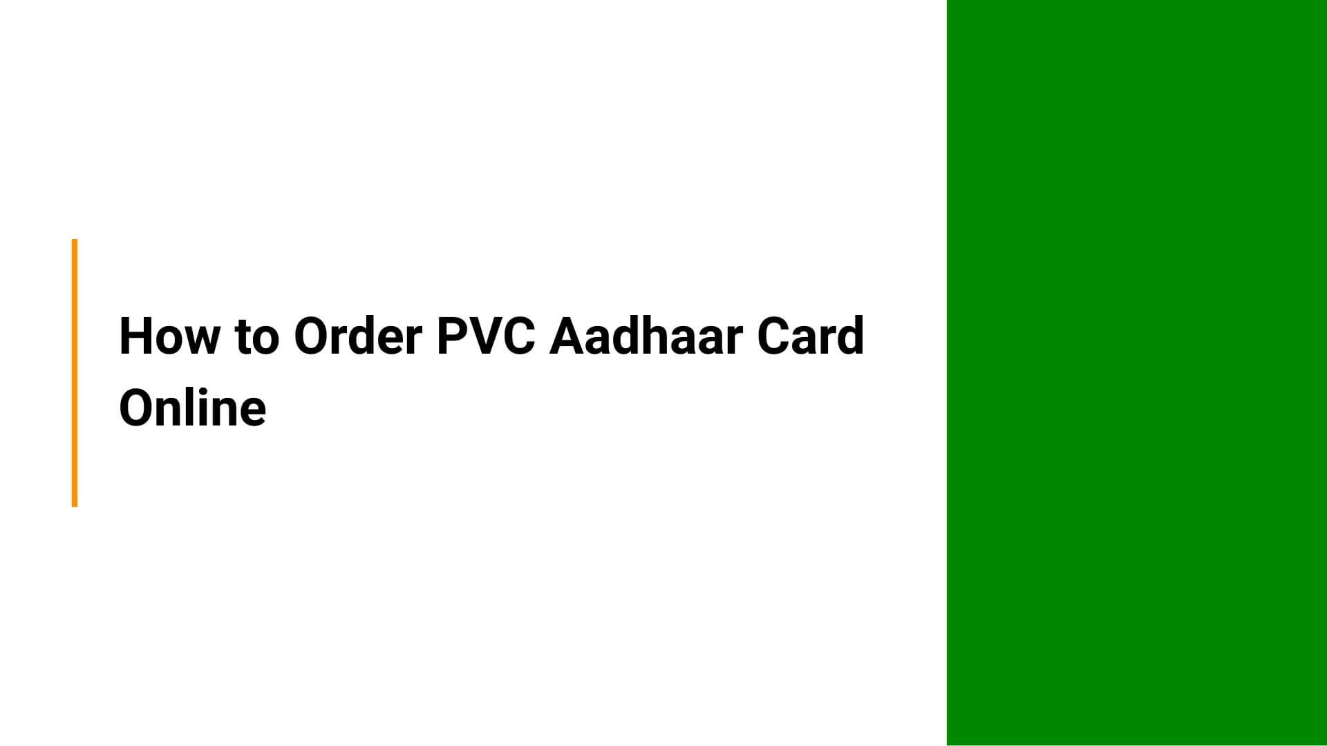 Order pvc adhar card